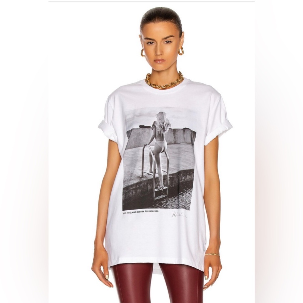 Wolford NWT Newton Limited Edition Iconic Helmut Newton T-Shirt - Grey size Smal
